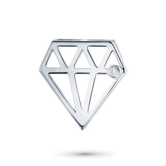 Sterling Silver Pendant with Lab-Created Diamonds 0.010 CT.TW