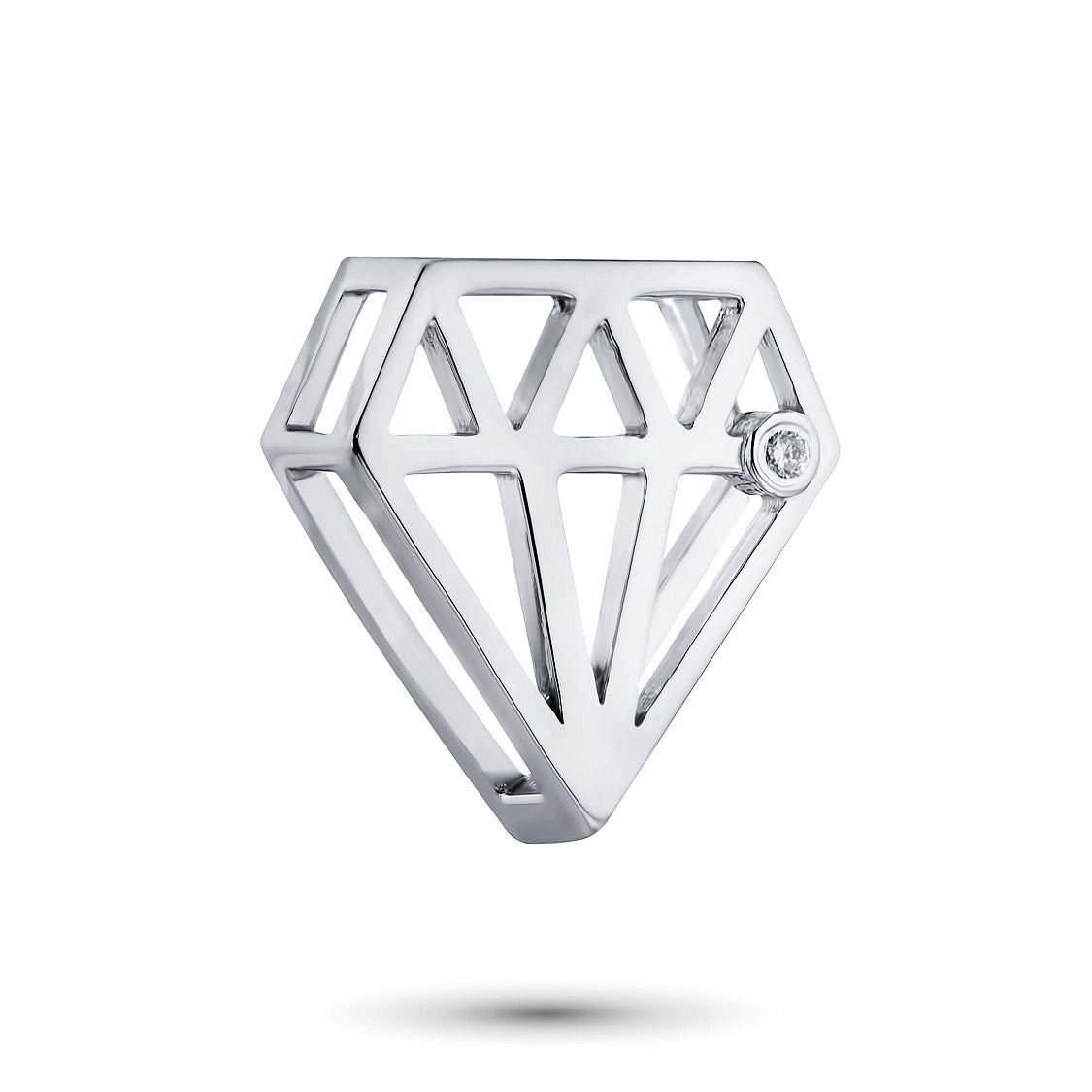 Sterling Silver Pendant with Lab-Created Diamonds 0.010 CT.TW