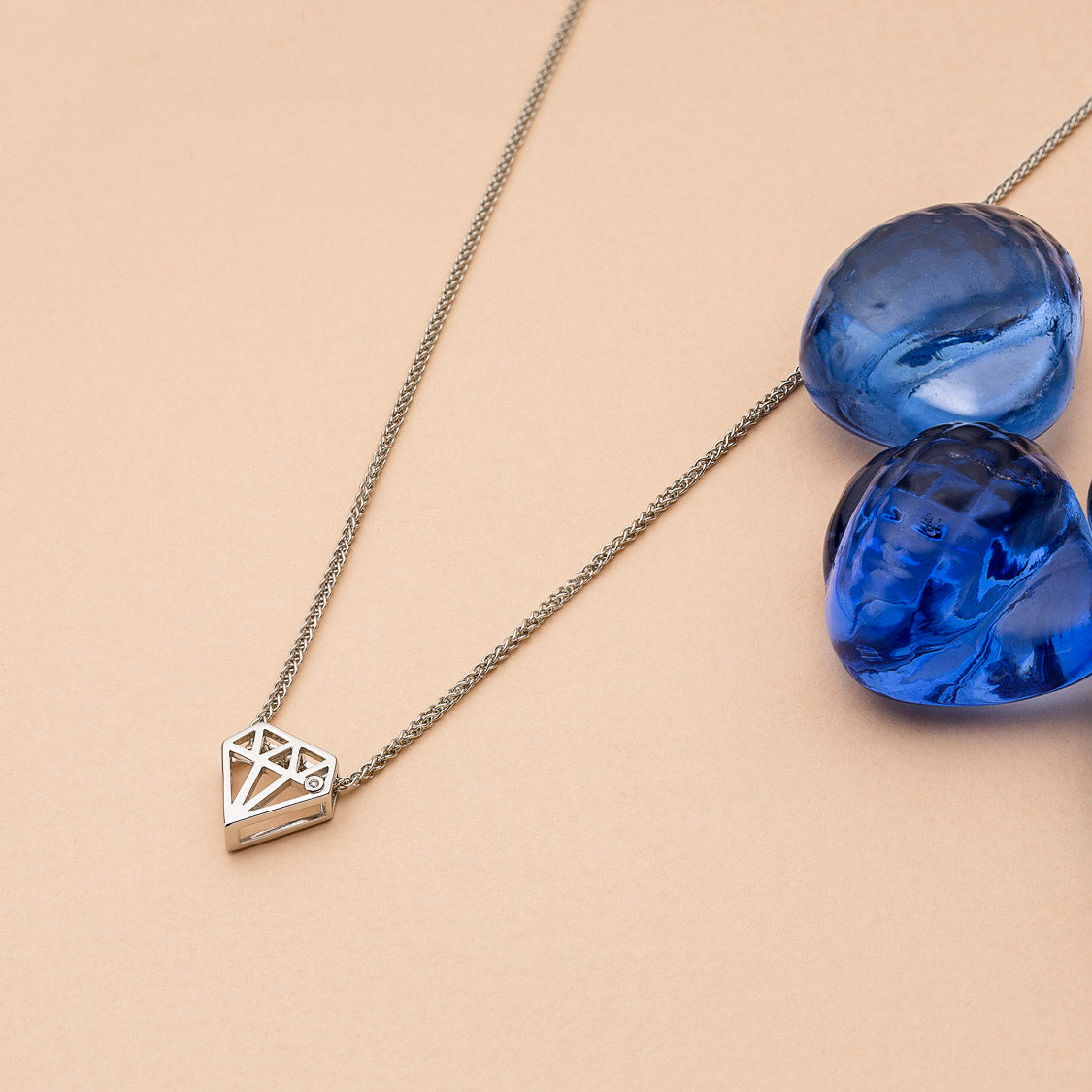 Sterling Silver Pendant with Lab-Created Diamonds 0.010 CT.TW