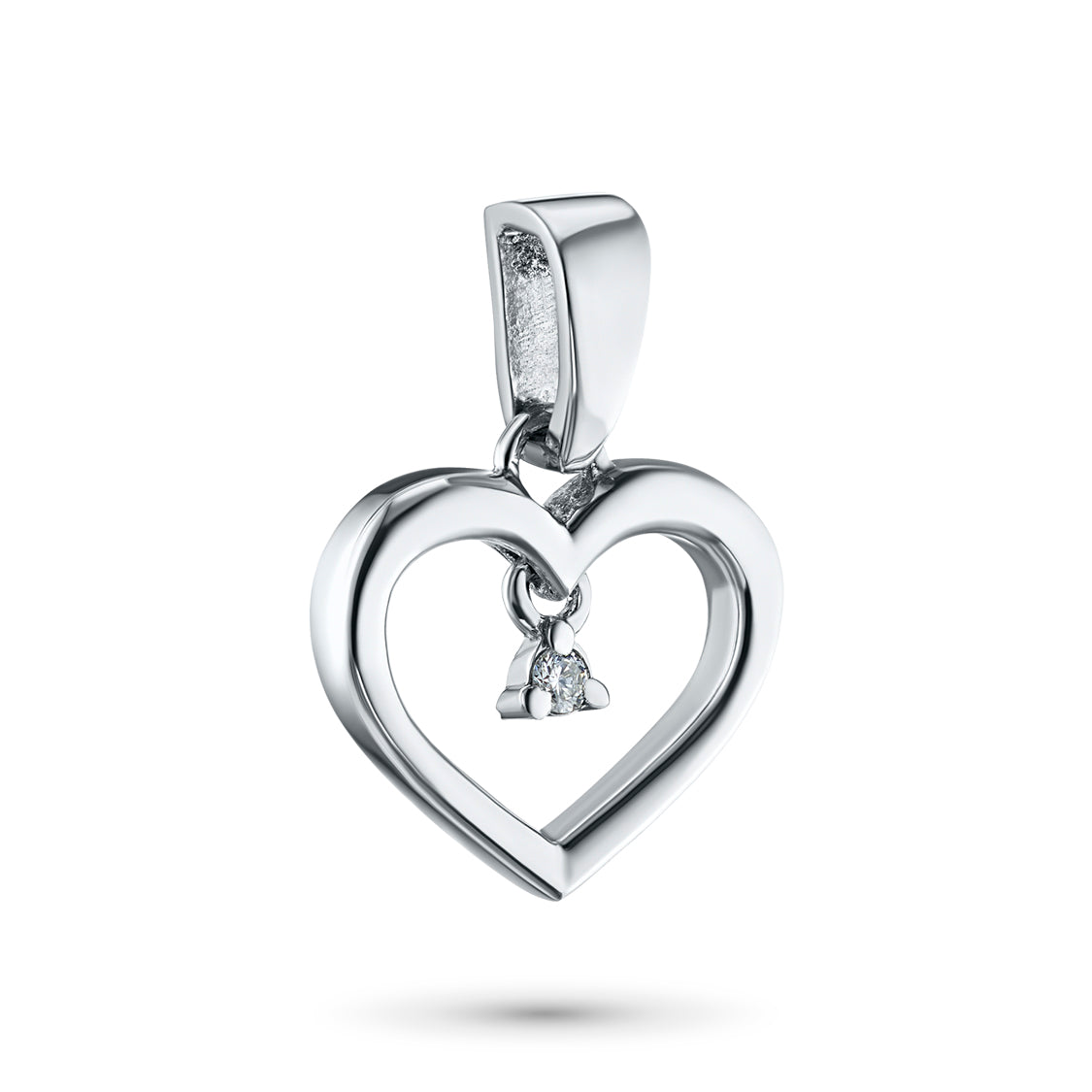 Sterling Silver Pendant with Natural Diamonds 0.020 CT.TW
