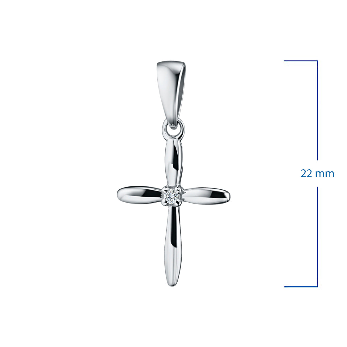 Sterling Silver Pendant with Lab-Created Diamonds 0.010 CT.TW