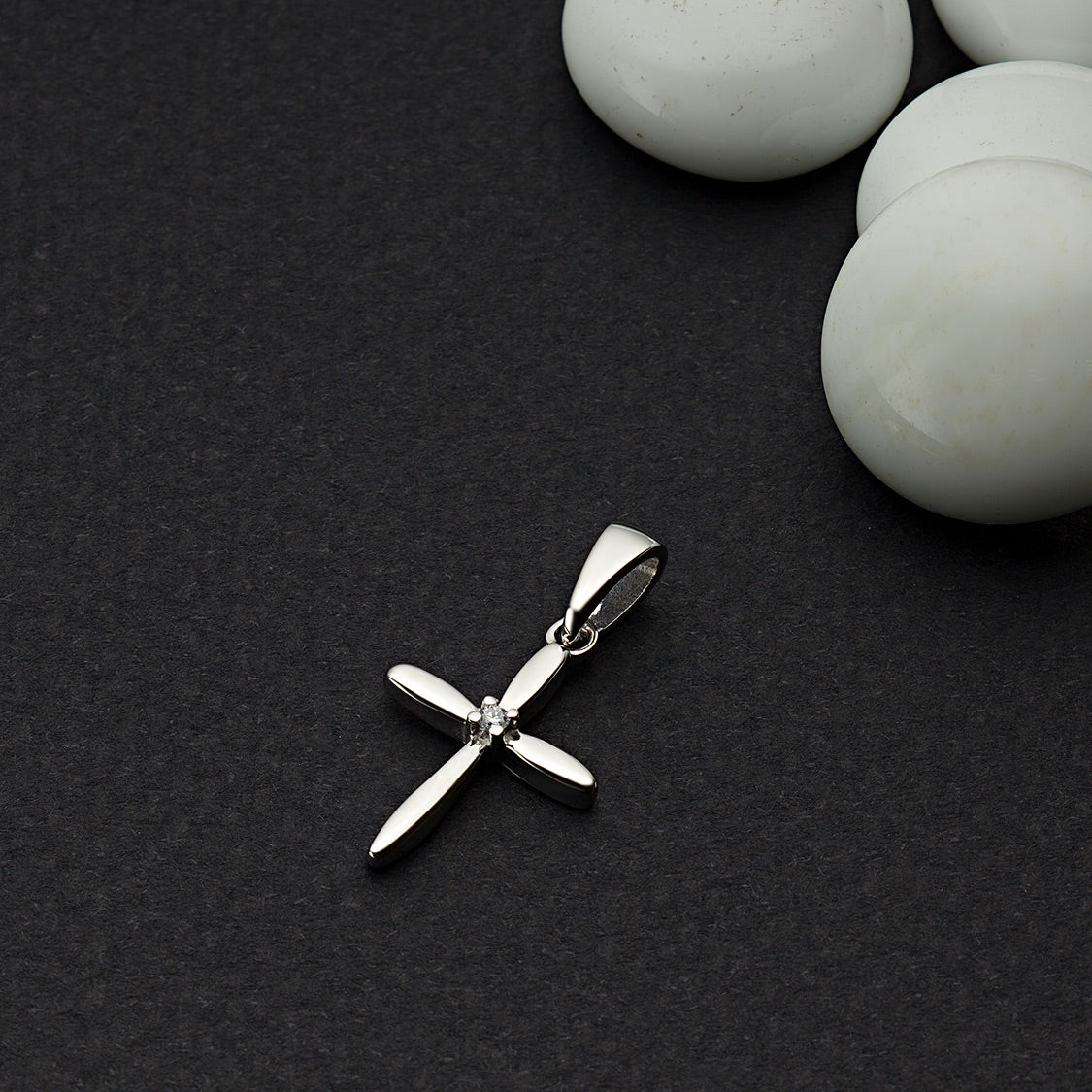 Sterling Silver Pendant with Lab-Created Diamonds 0.010 CT.TW