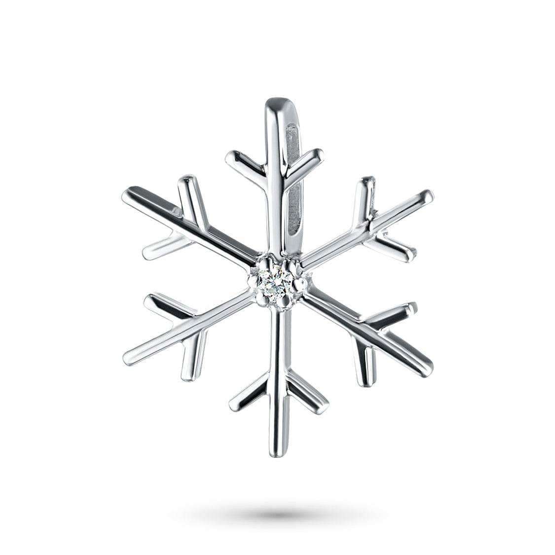 Sterling Silver Pendant with Natural Diamonds 0.010 CT.TW