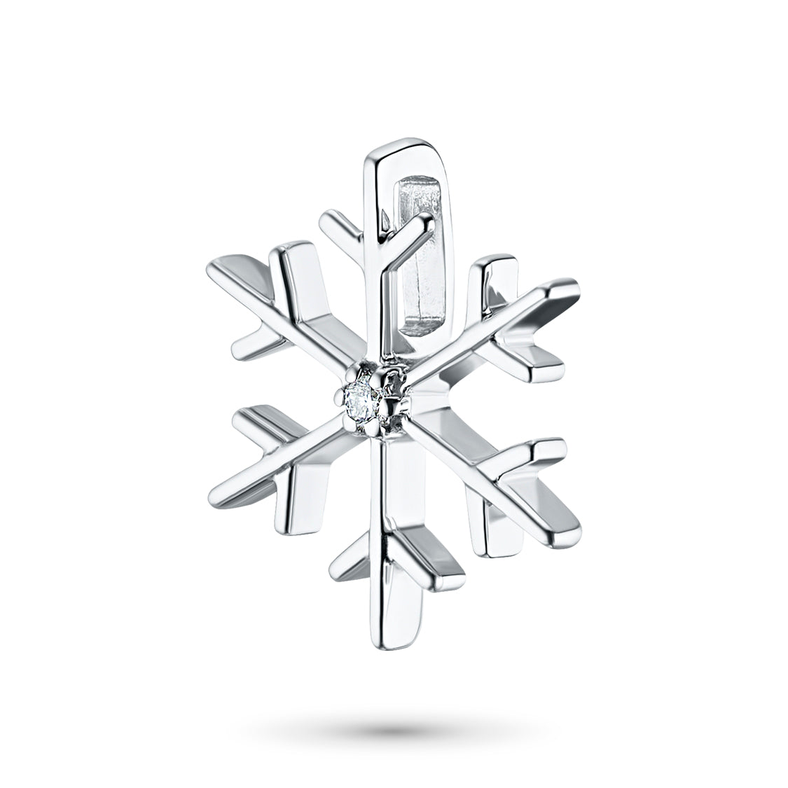 Sterling Silver Pendant with Natural Diamonds 0.010 CT.TW