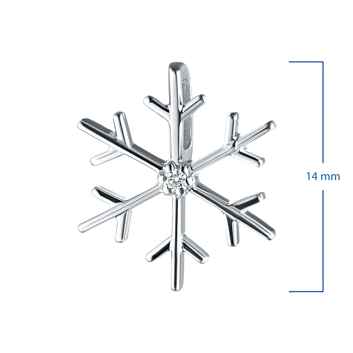 Sterling Silver Pendant with Natural Diamonds 0.010 CT.TW