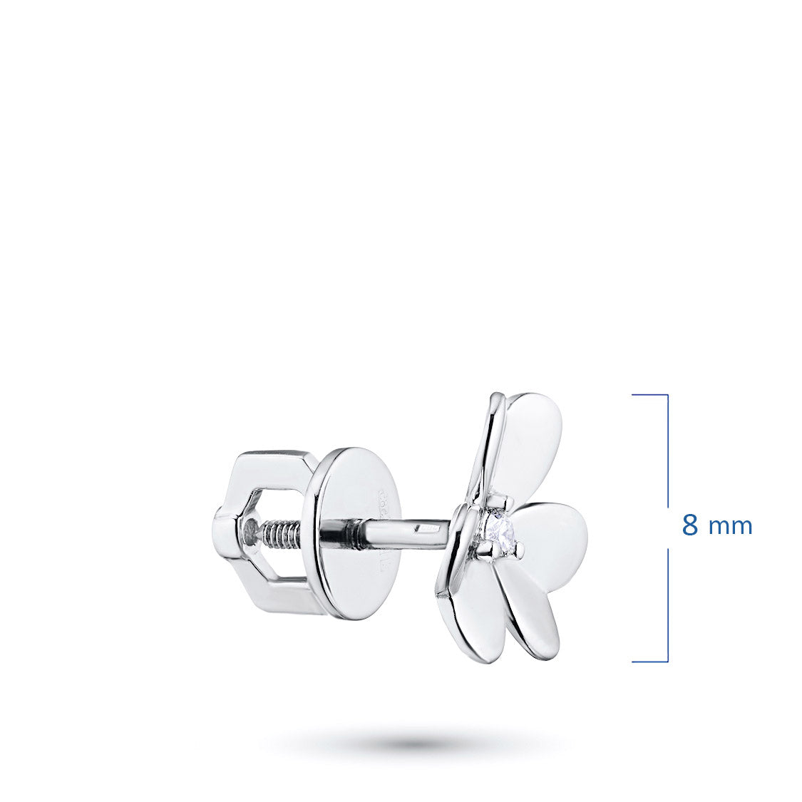 Sterling Silver Earring Studs with Lab-Created Diamonds 0.040 CT.TW