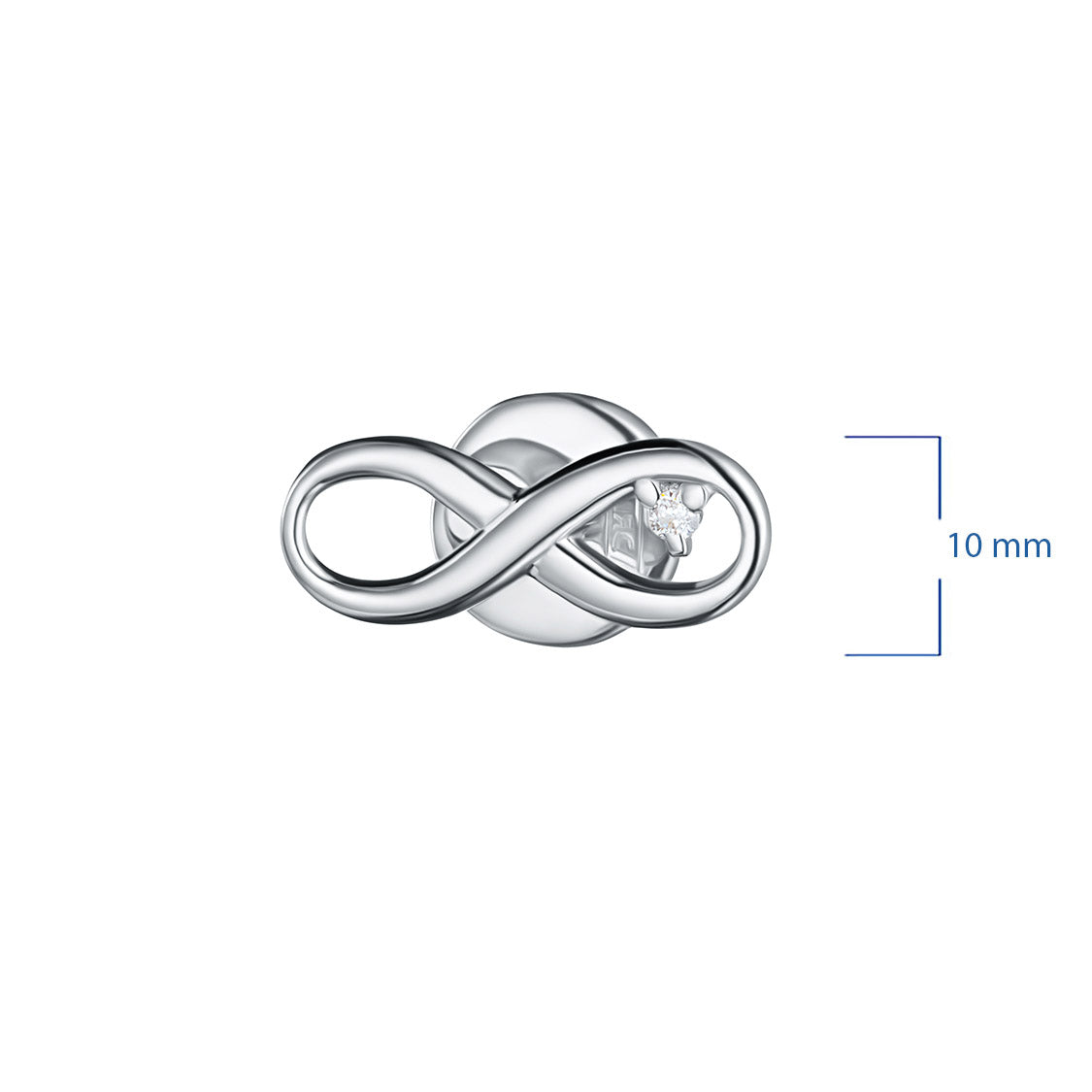 Sterling Silver Earring Studs with Lab-Created Diamonds 0.020 CT.TW