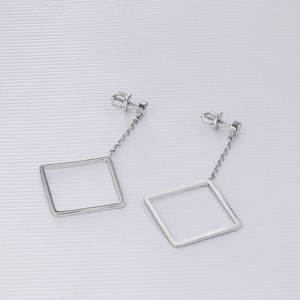 Sterling Silver Earring Studs with Lab-Created Diamonds 0.050 CT.TW