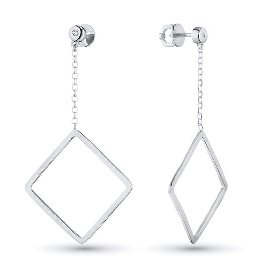 Sterling Silver Earring Studs with Lab-Created Diamonds 0.050 CT.TW