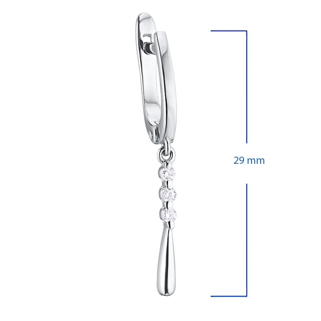 Sterling Silver Earrings with Lab-Created Diamonds 0.050 CT.TW