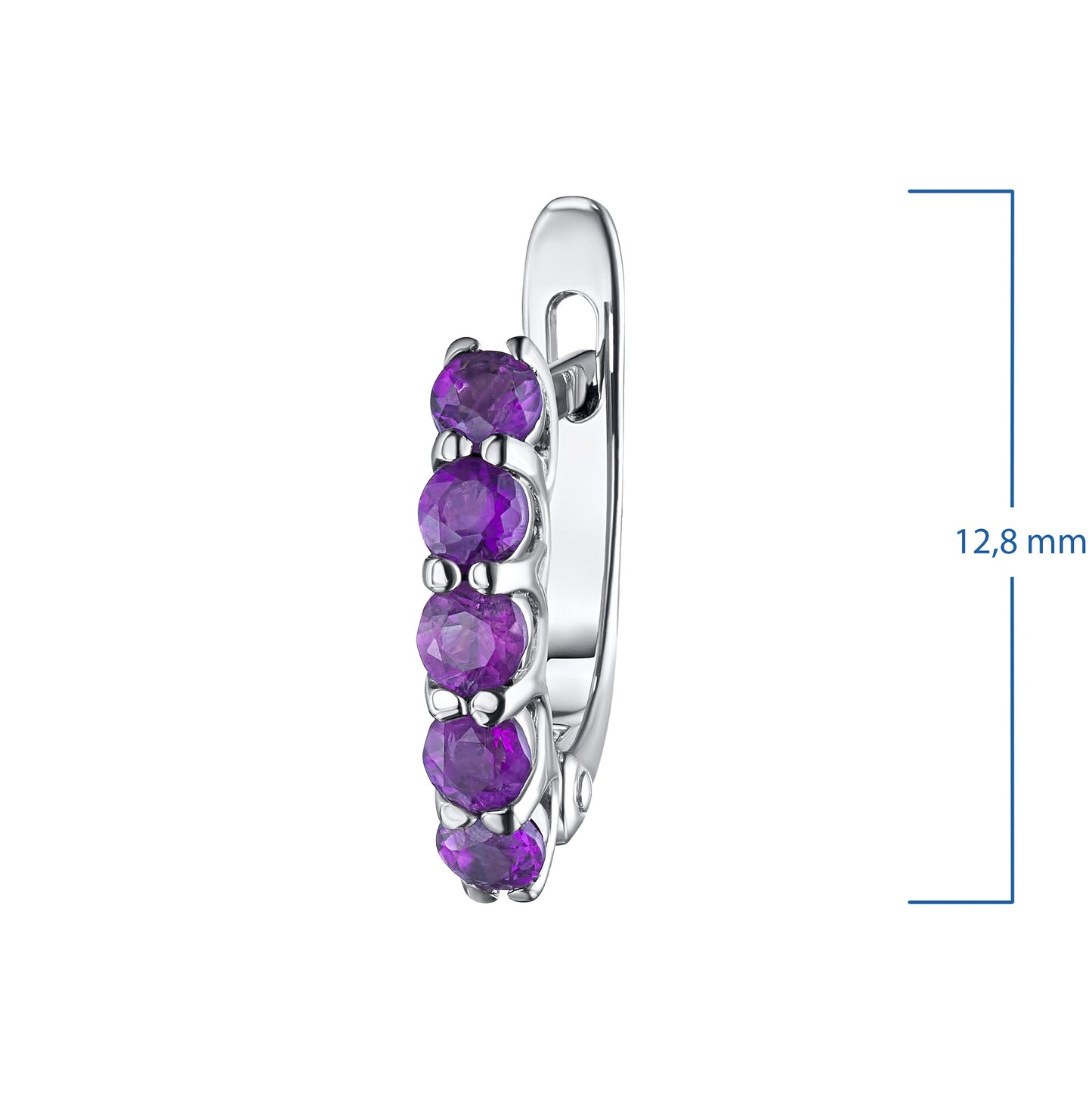Sterling Silver Earrings with Lab-Created Diamonds 4.900 CT.TW