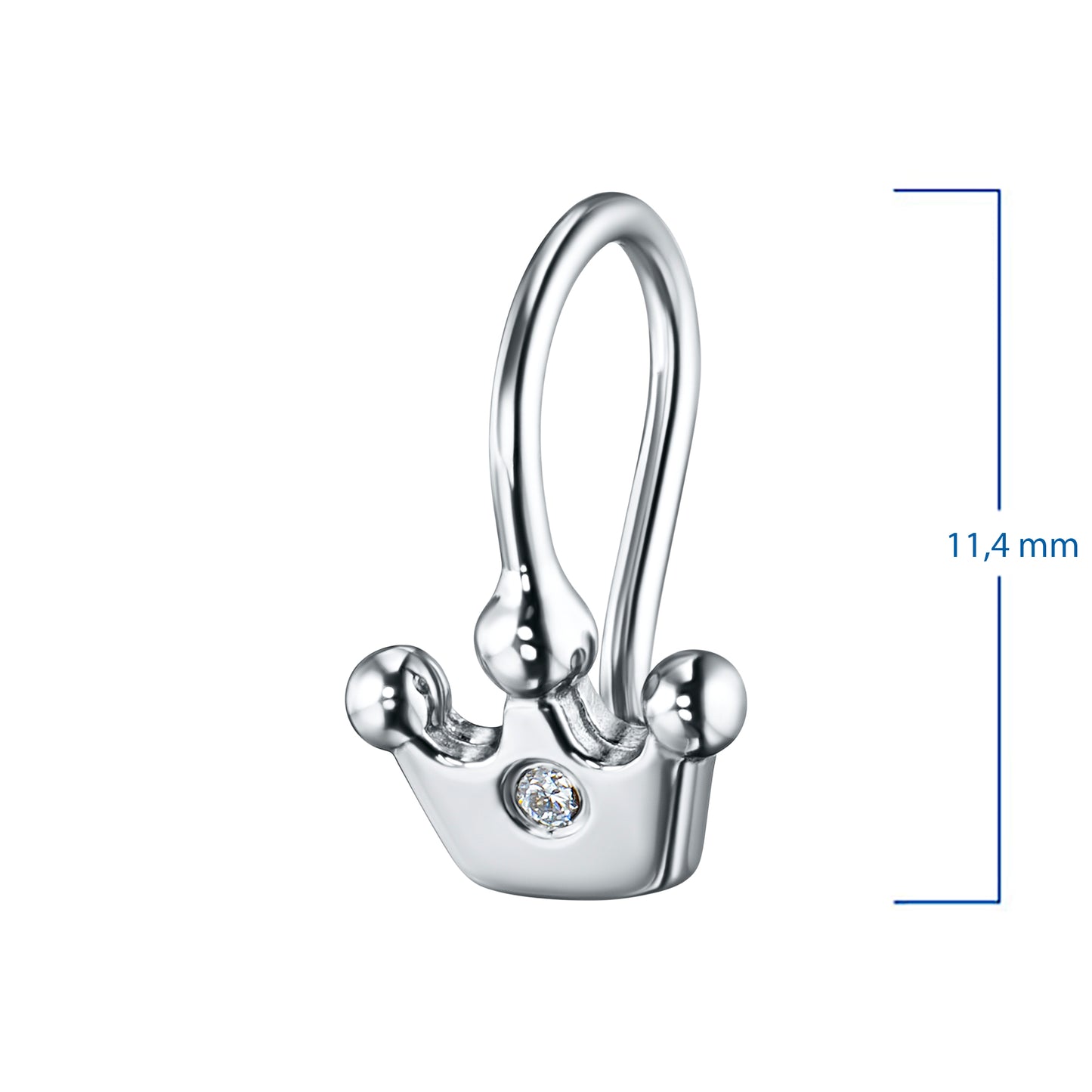 Sterling Silver Earrings with Lab-Created Diamonds 0.020 CT.TW