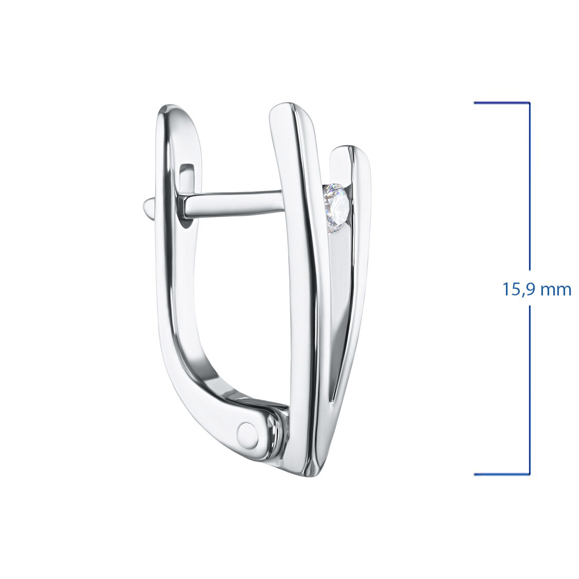 Sterling Silver Earrings with Lab-Created Diamonds 0.050 CT.TW