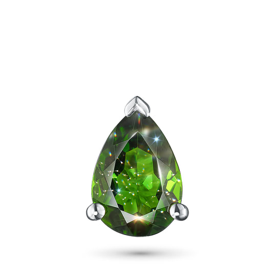 Sterling Silver Pendant with Chrome diopside 0.750 CT.TW