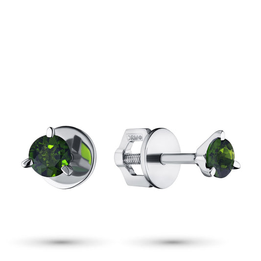 Sterling Silver Earring Studs with Lab-Created Diamonds 0.450 CT.TW