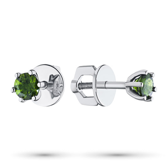 Sterling Silver Earring Studs with Lab-Created Diamonds 0.170 CT.TW
