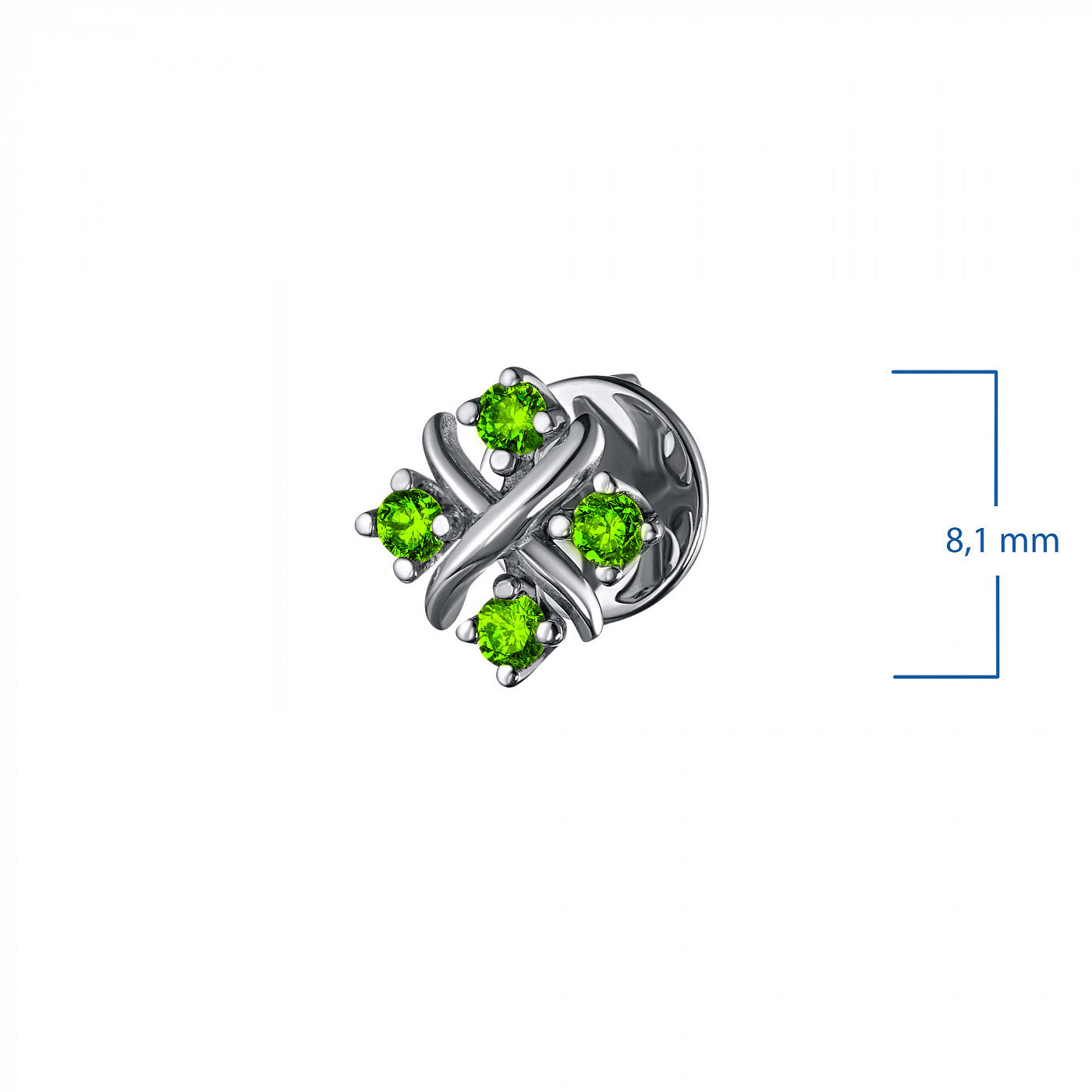 Sterling Silver Earring Studs with Lab-Created Diamonds 0.280 CT.TW