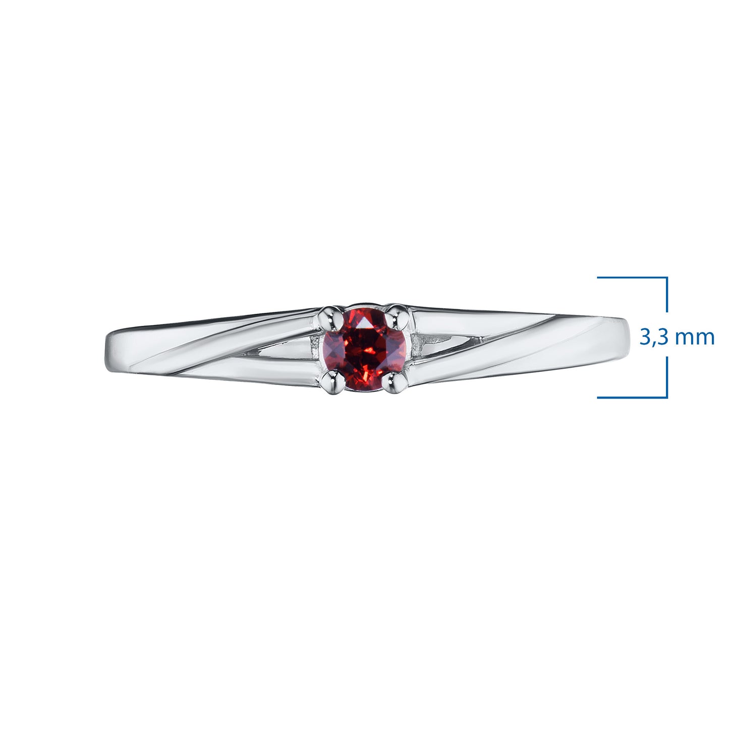 Sterling Silver Ring with Lab-Created Diamonds 0.270 CT.TW