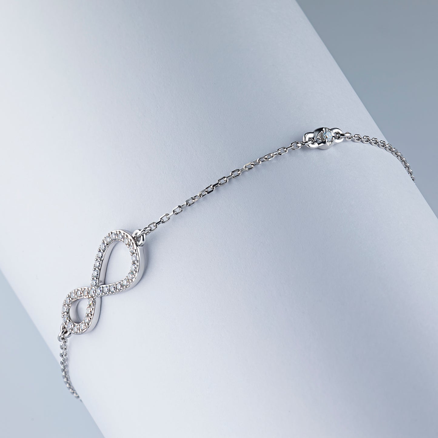 Sterling Silver Bracelet with Lab-Created Diamonds 0.280 CT.TW