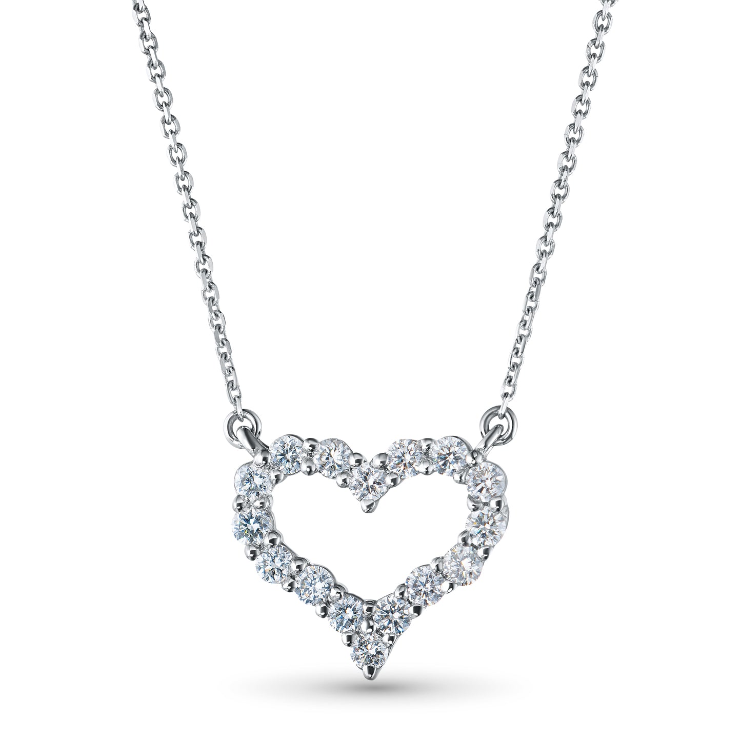 14K White Gold Necklace with Lab-Created Diamonds 0.550 CT.TW
