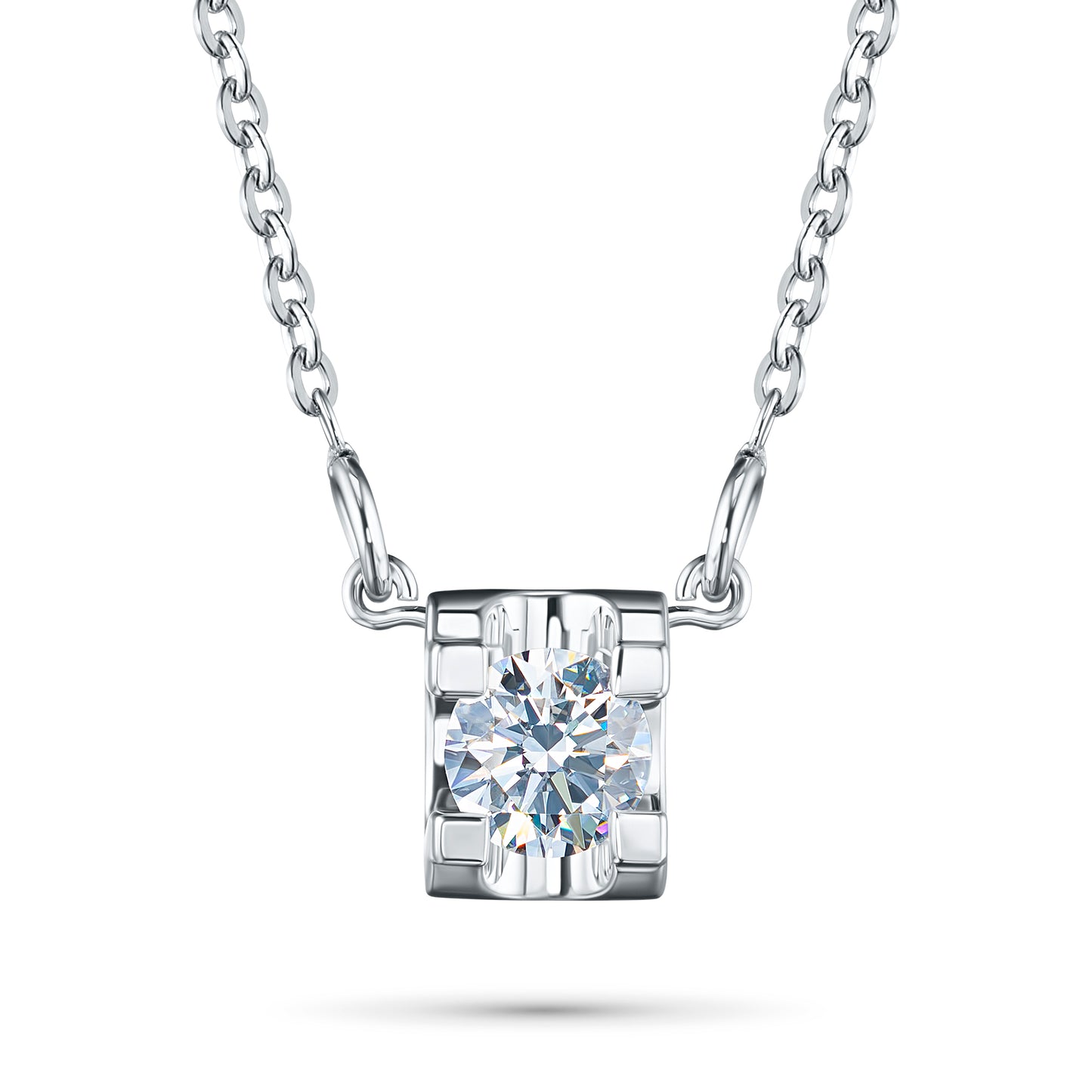 Sterling Silver Necklace with Lab-Created Diamonds 0.260 CT.TW