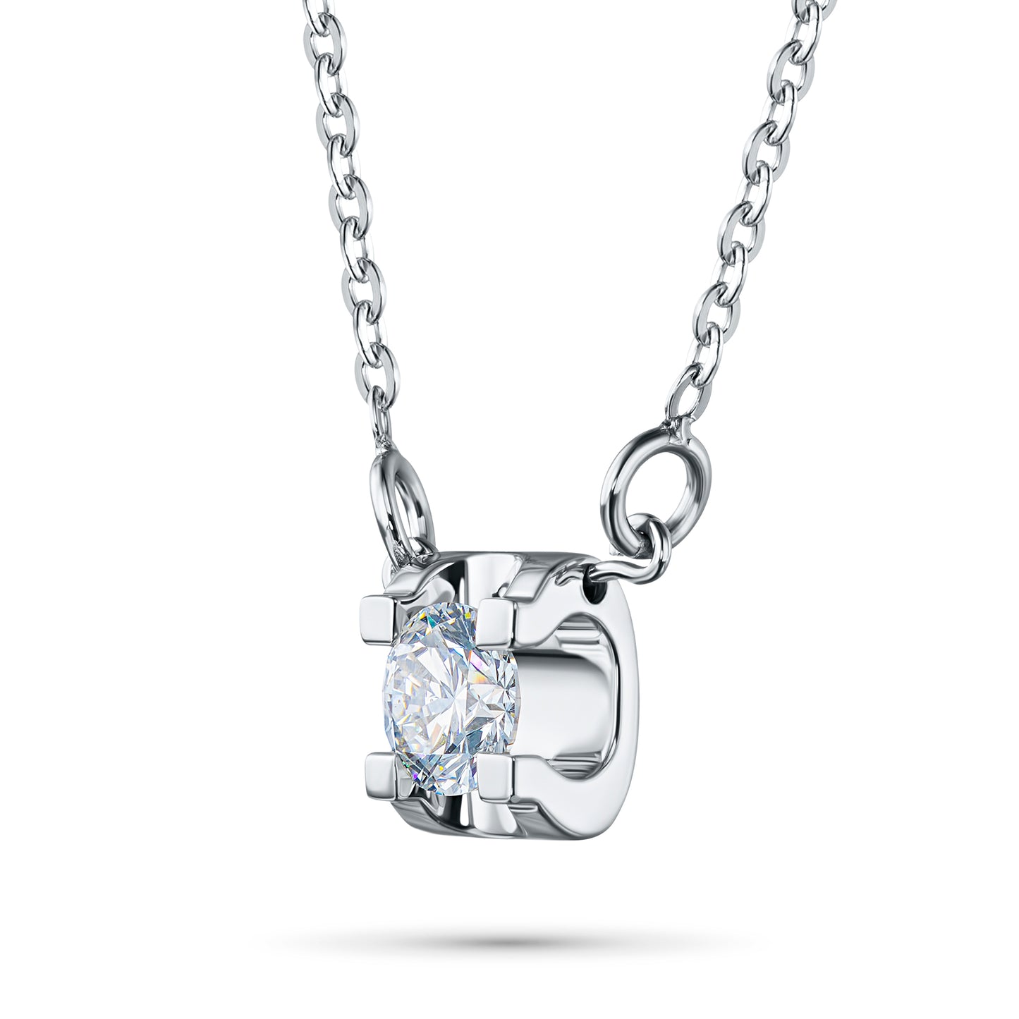 Sterling Silver Necklace with Lab-Created Diamonds 0.260 CT.TW