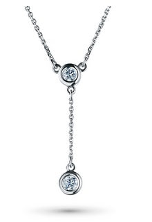 Sterling Silver Necklace with Lab-Created Diamonds 0.240 CT.TW