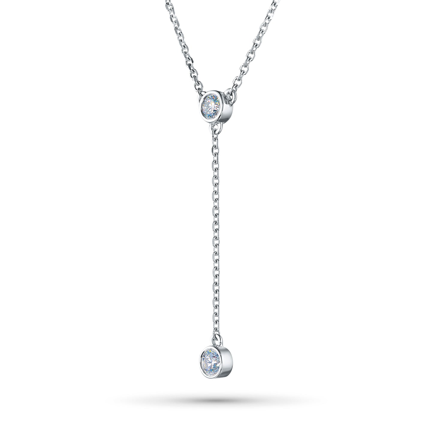 Sterling Silver Necklace with Lab-Created Diamonds 0.240 CT.TW