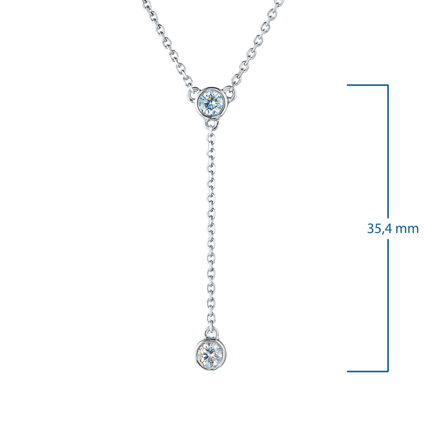 Sterling Silver Necklace with Lab-Created Diamonds 0.240 CT.TW