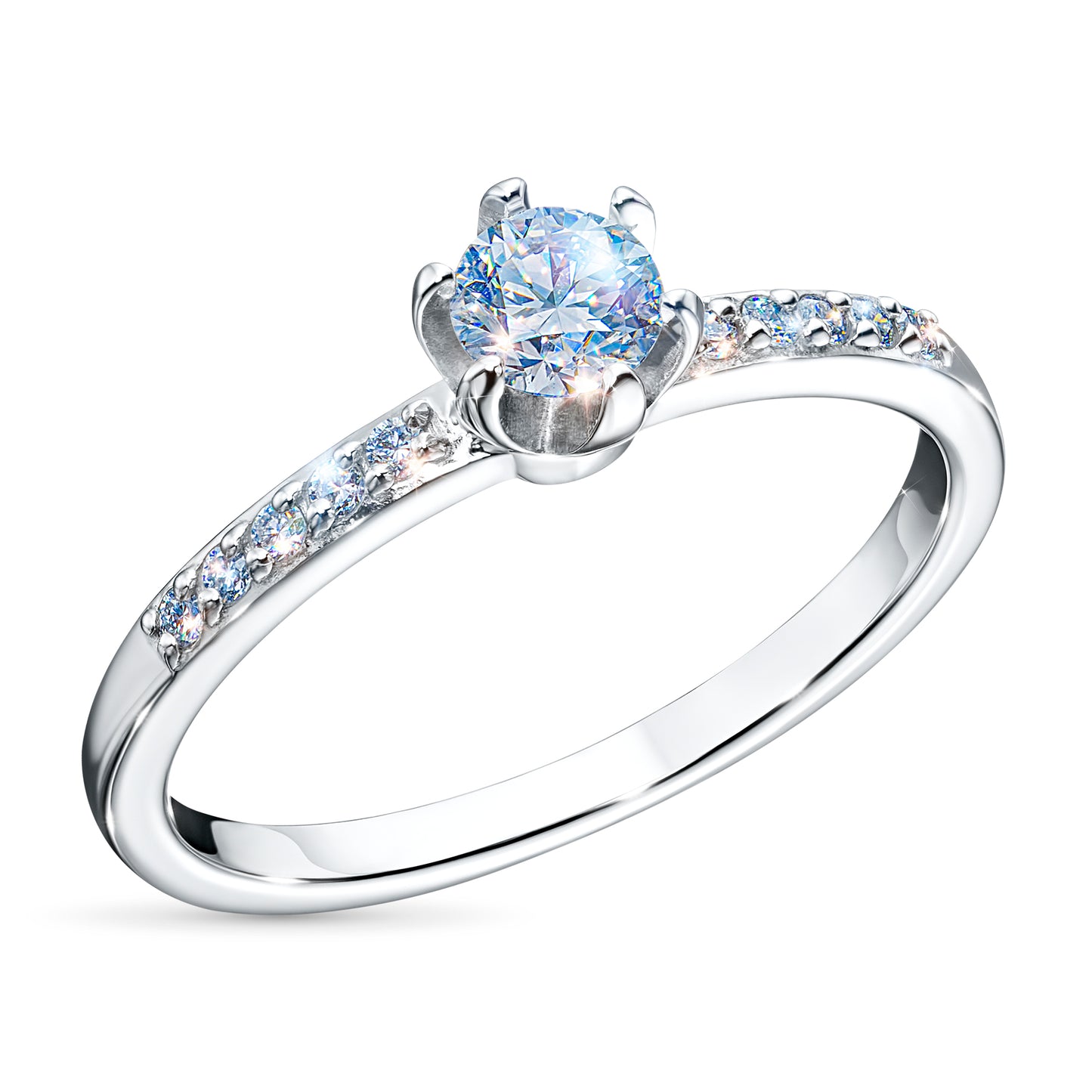 Sterling Silver Ring with Lab-Created Diamonds 0.710 CT.TW