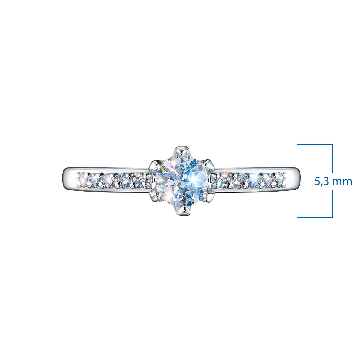 Sterling Silver Ring with Lab-Created Diamonds 0.710 CT.TW