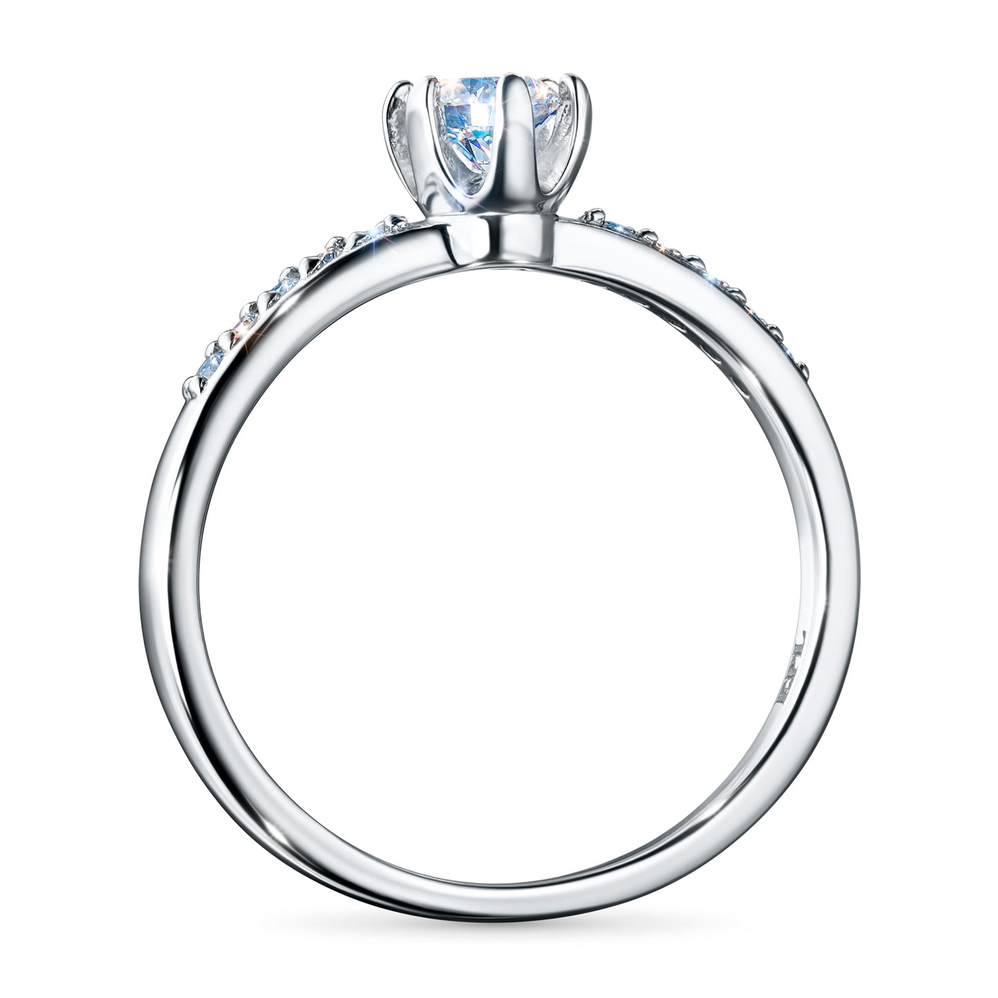Sterling Silver Ring with Lab-Created Diamonds 0.710 CT.TW