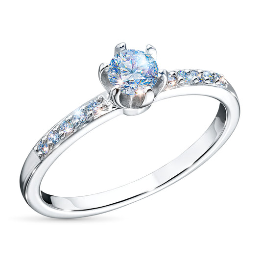 Sterling Silver Ring with Lab-Created Diamonds 0.330 CT.TW