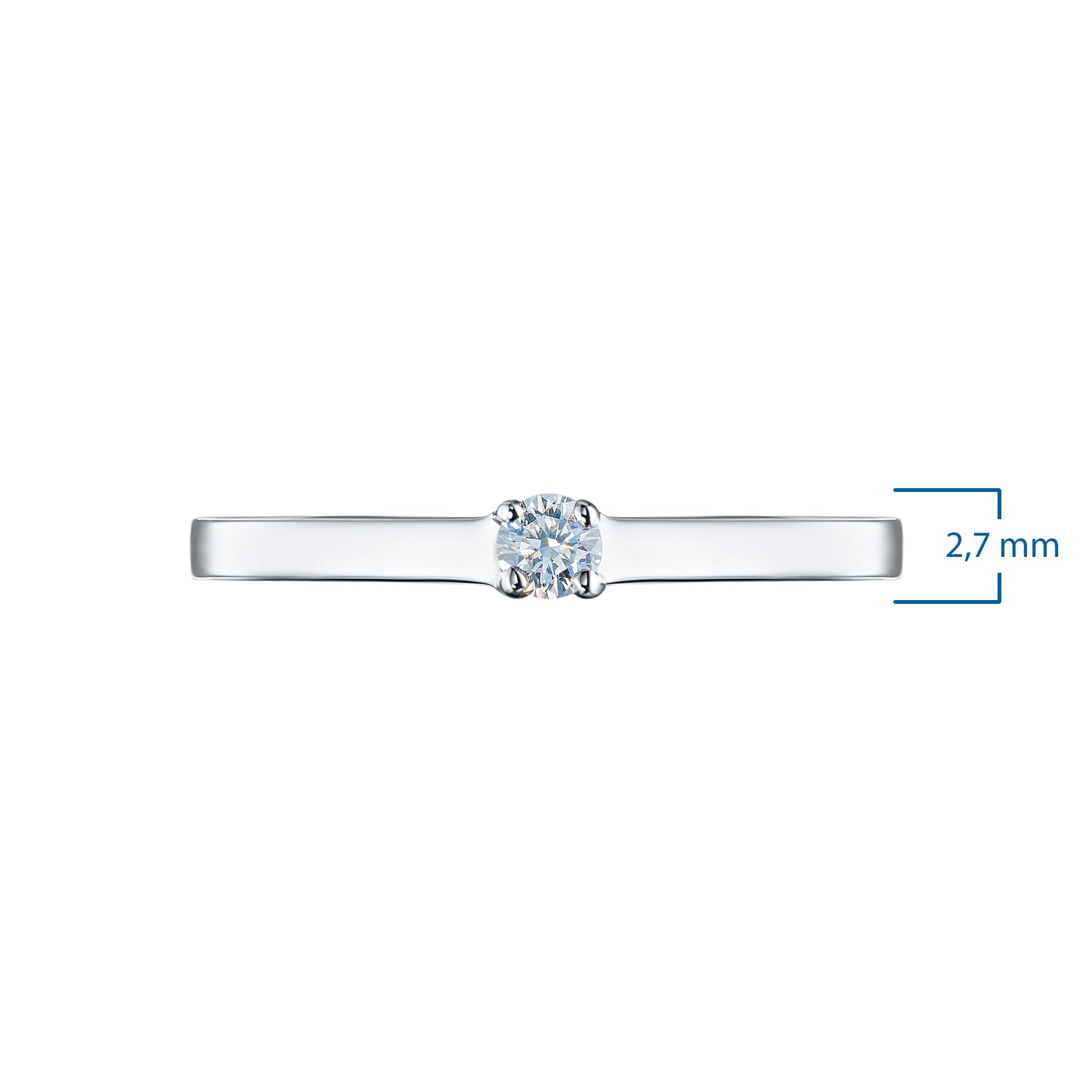 Sterling Silver Ring with Lab-Created Diamonds 0.080 CT.TW