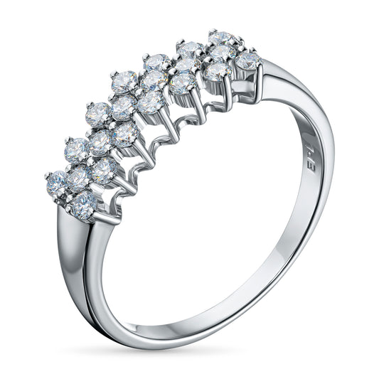 Sterling Silver Ring with Lab-Created Diamonds 0.390 CT.TW