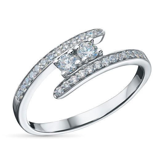 Sterling Silver Ring with Lab-Created Diamonds 0.480 CT.TW