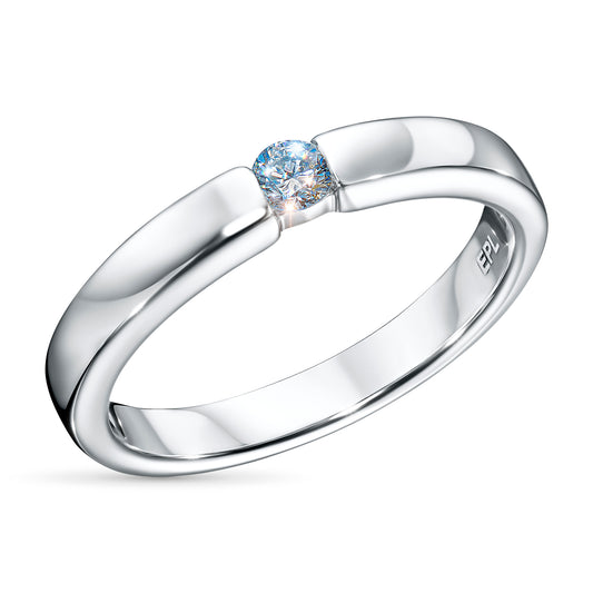 Sterling Silver Ring with Lab-Created Diamonds 0.080 CT.TW