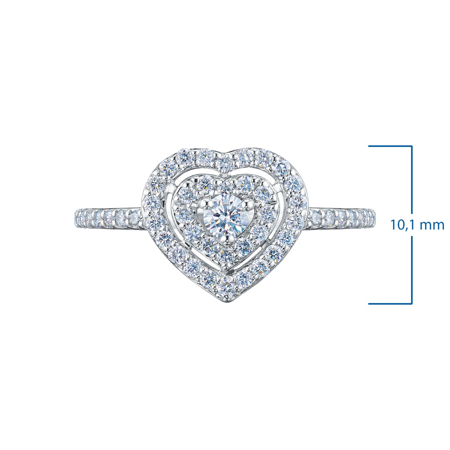 Sterling Silver Ring with Lab-Created Diamonds 11.680 CT.TW