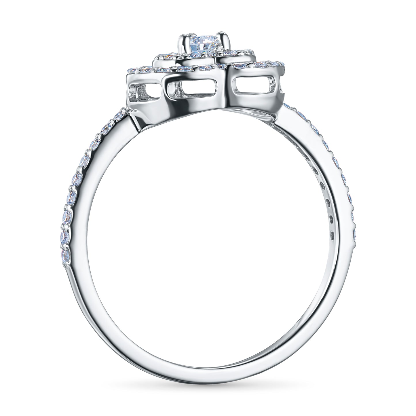 Sterling Silver Ring with Lab-Created Diamonds 0.400 CT.TW