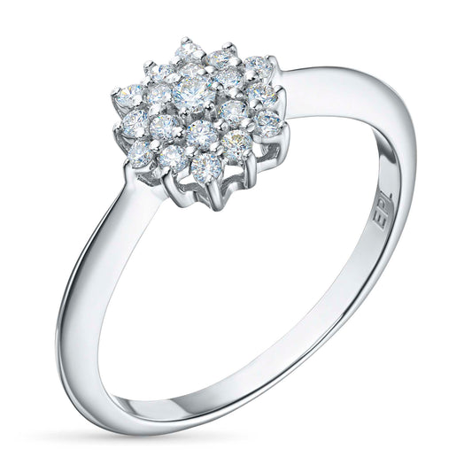 Sterling Silver Ring with Lab-Created Diamonds 0.240 CT.TW