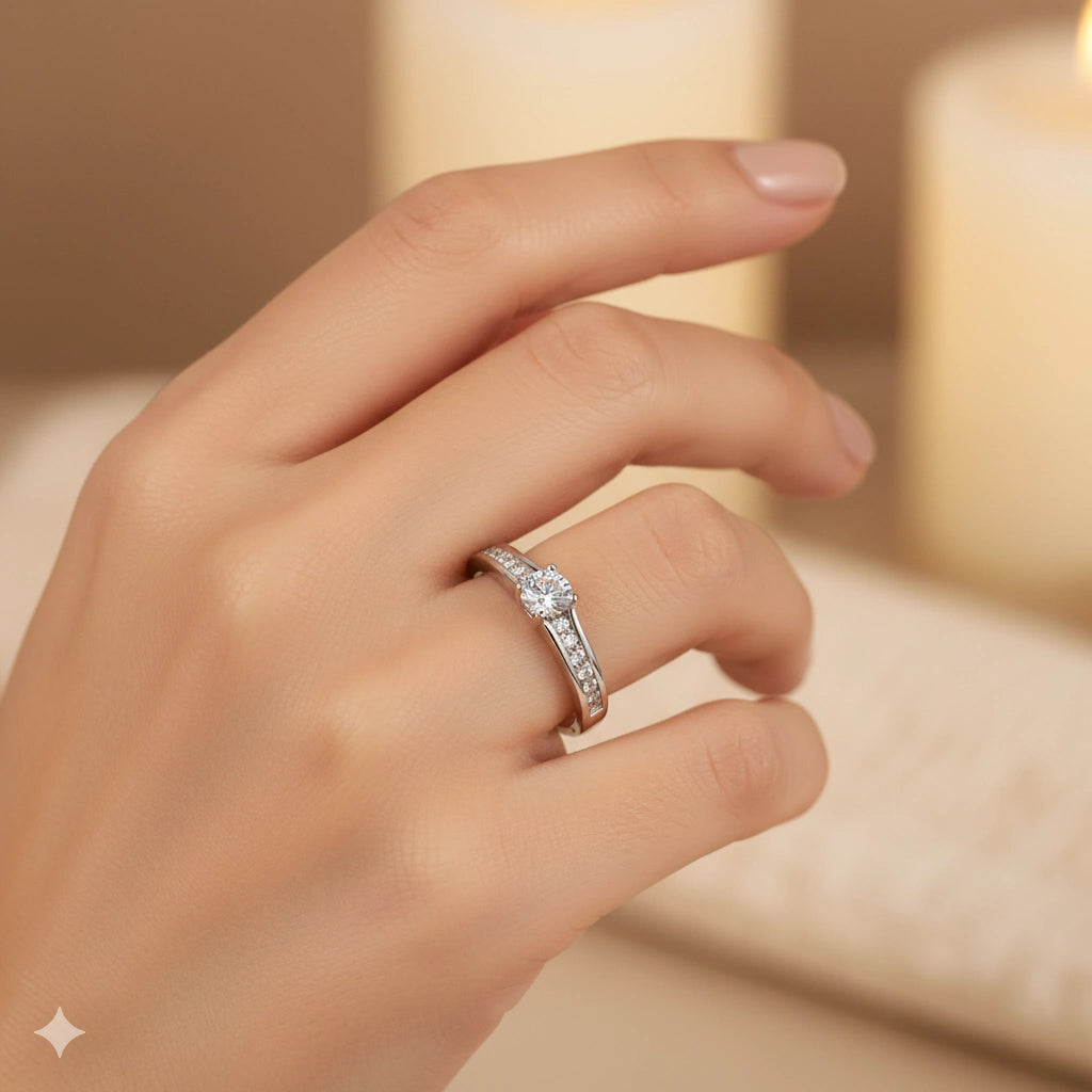 Sterling Silver Ring with Lab-Created Diamonds 0.230 CT.TW