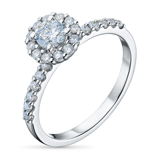 Sterling Silver Ring with Lab-Created Diamonds 0.560 CT.TW
