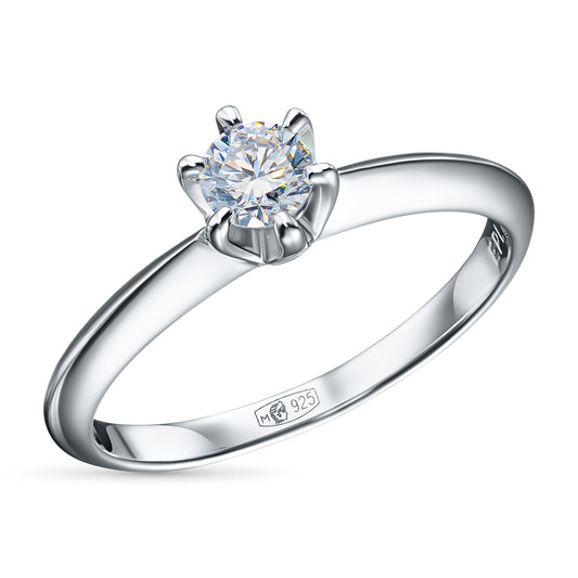 Sterling Silver Ring with Lab-Created Diamonds 0.270 CT.TW