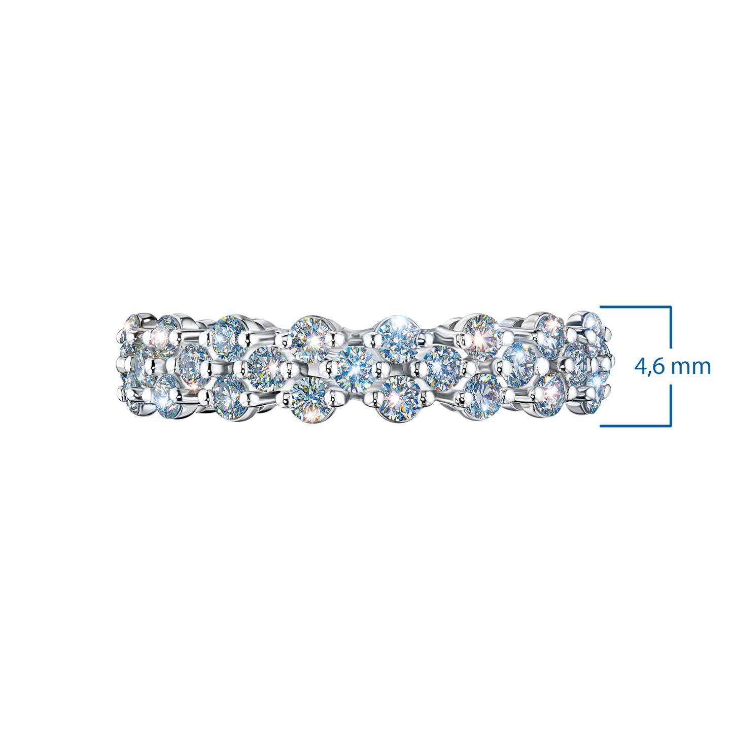 Sterling Silver Ring with Lab-Created Diamonds 0.550 CT.TW