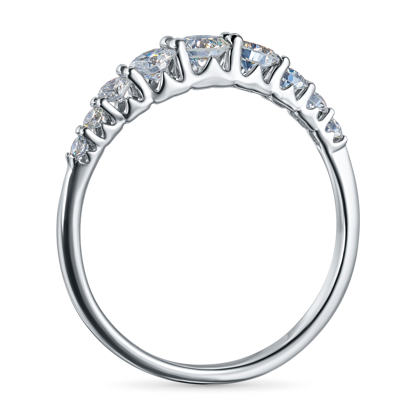 Sterling Silver Ring with Lab-Created Diamonds 0.750 CT.TW