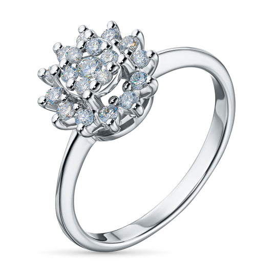Sterling Silver Ring with Lab-Created Diamonds 0.350 CT.TW