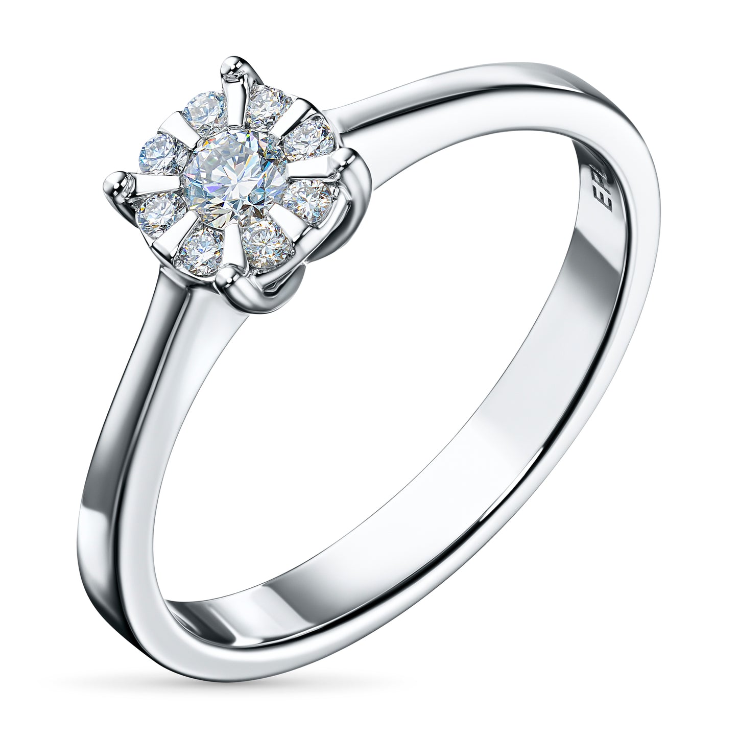 Sterling Silver Ring with Lab-Created Diamonds 0.640 CT.TW