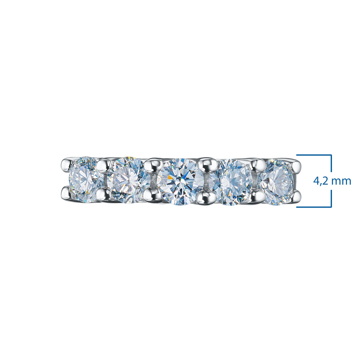 Sterling Silver Ring with Lab-Created Diamonds 0.770 CT.TW