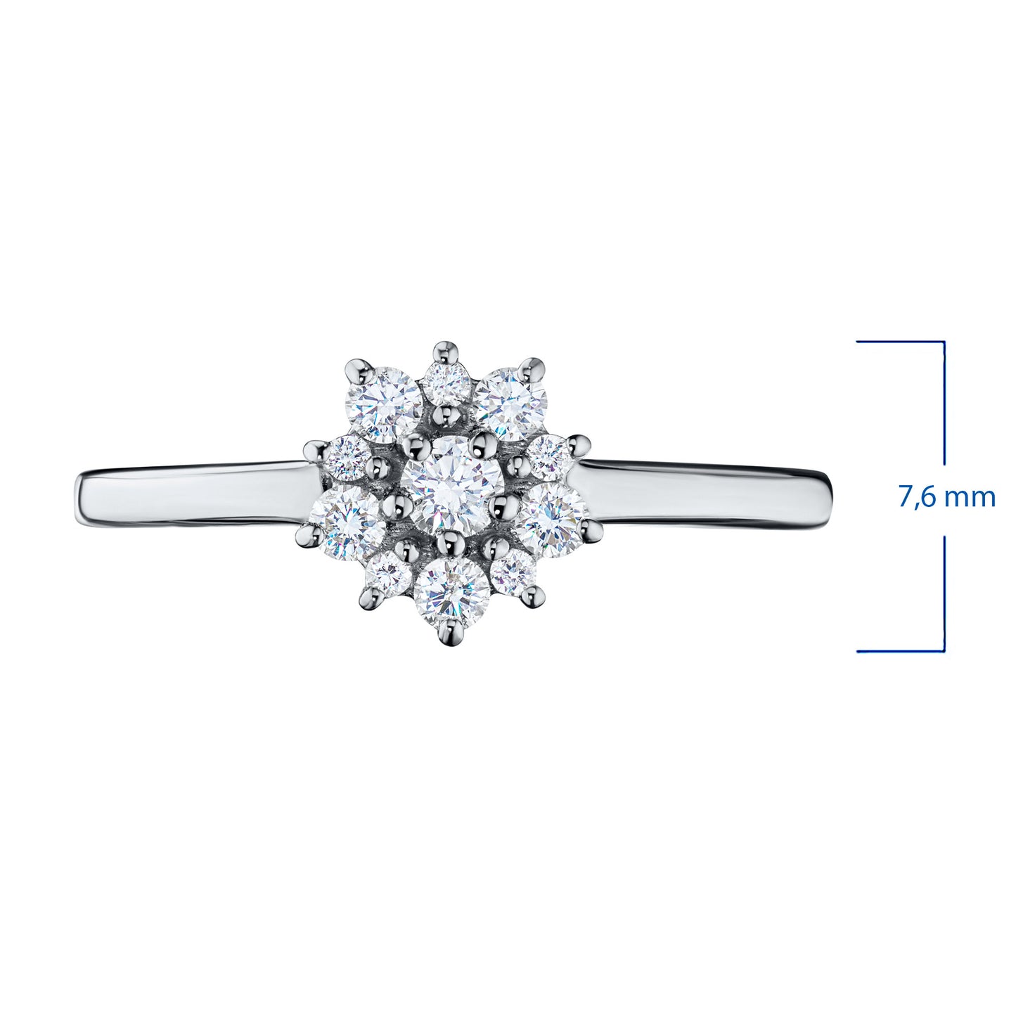 Sterling Silver Ring with Lab-Created Diamonds 0.920 CT.TW