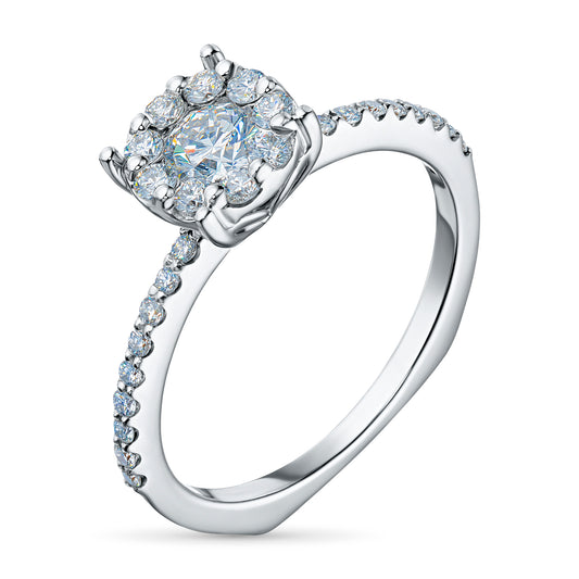 Sterling Silver Ring with Lab-Created Diamonds 0.670 CT.TW